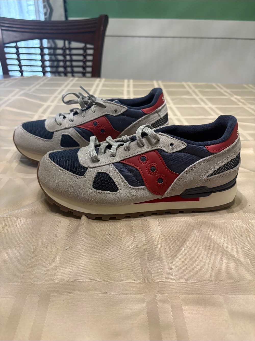 Saucony Shadow Vintage Sneakers in Navy, Red & Gray Big Boy 3 Never worn!!